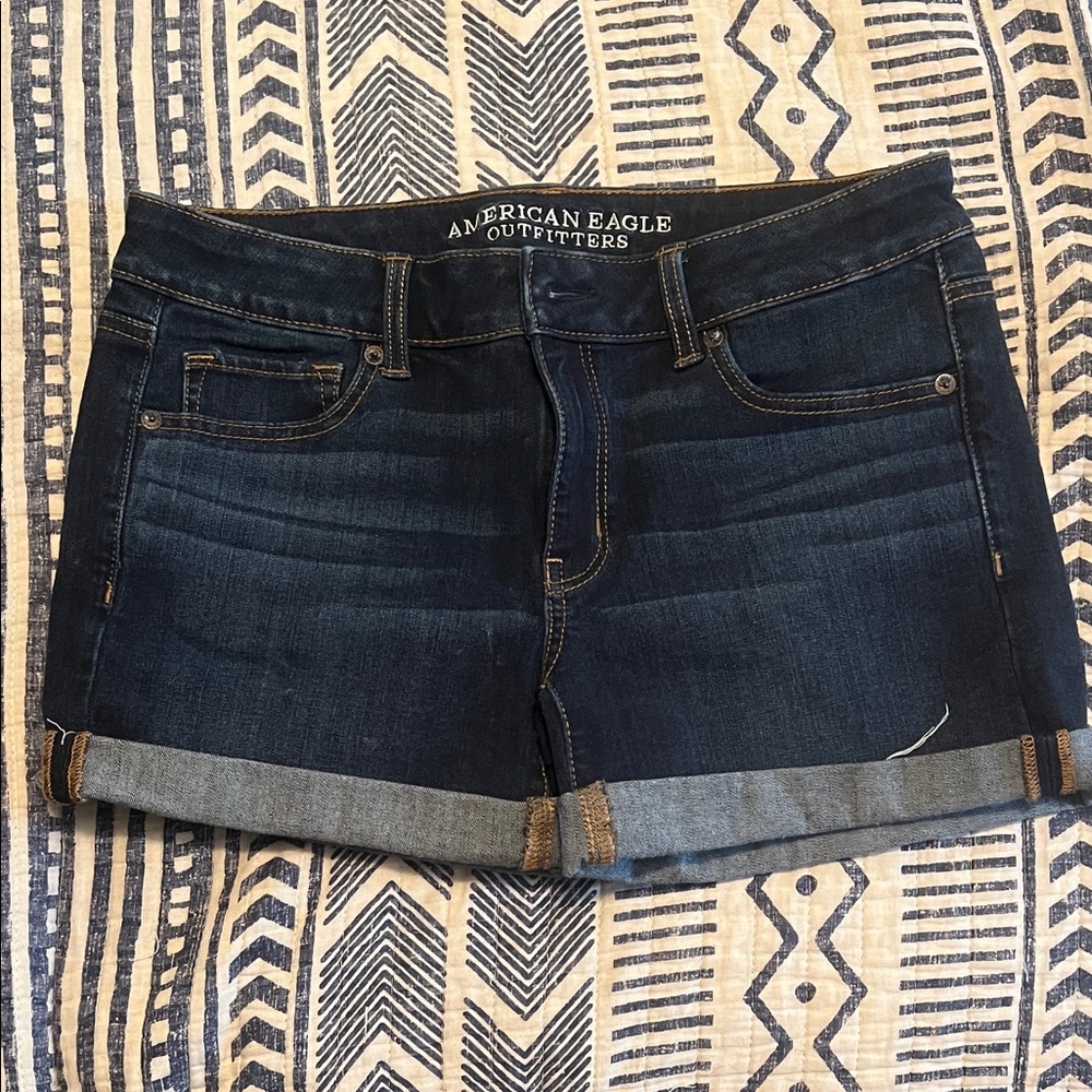 American Eagle Outfitters Women's Deep Indigo Jean Shorts
